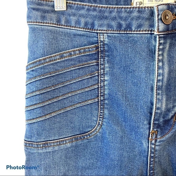 Free People Jeans High Waist Skinny Patch Pockets - Picture 6 of 8
